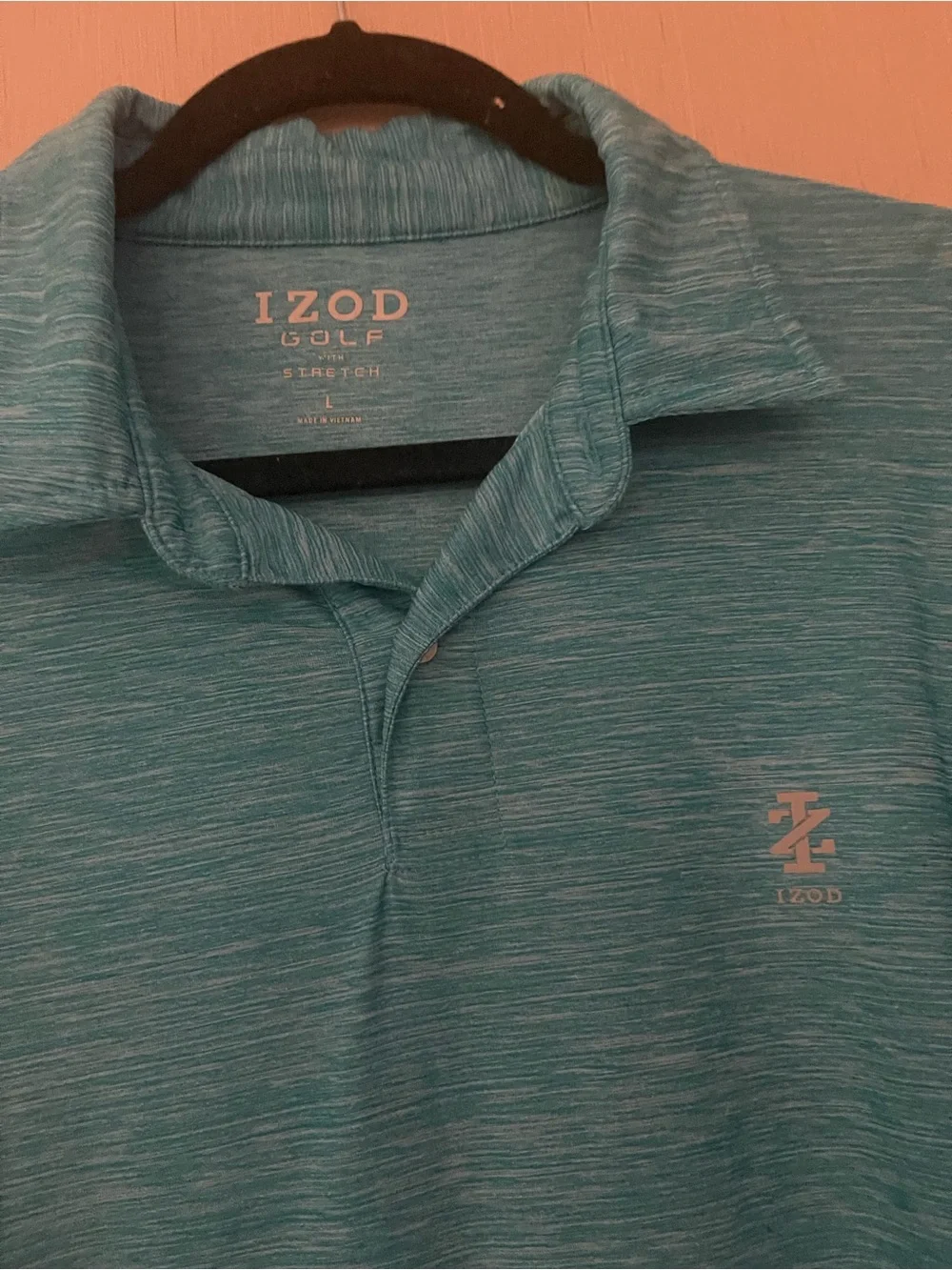 IZOD golf large dri fit Men’s Teal blue Performance Polo Shirt